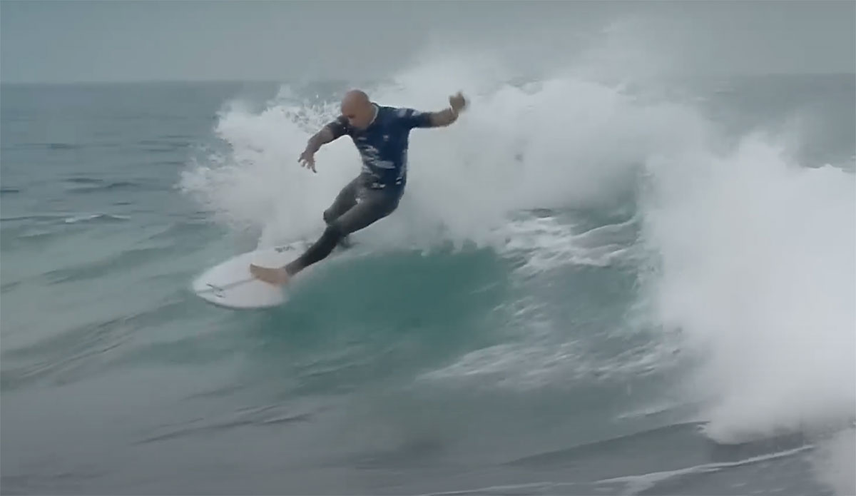 Kelly Slater surfing at Bells Beach