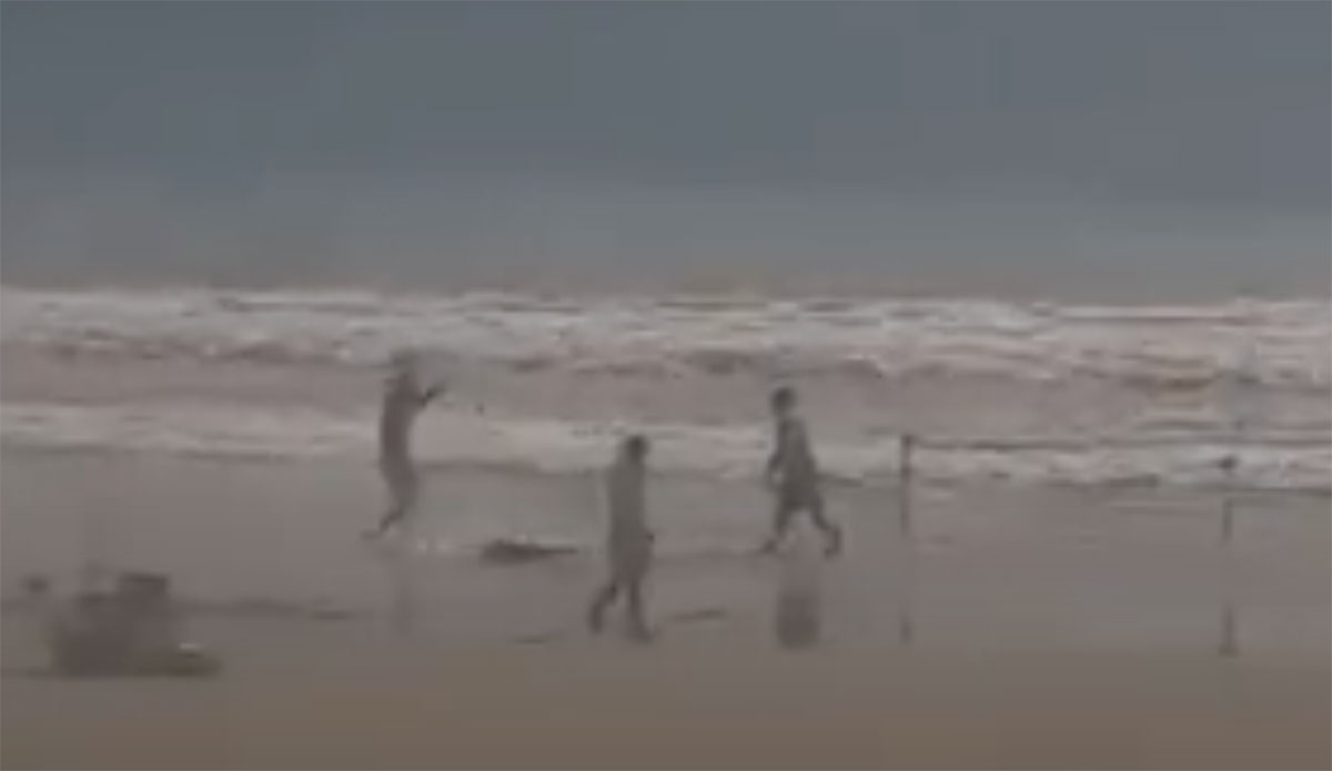 Florida fisherman pulls gun on the beach