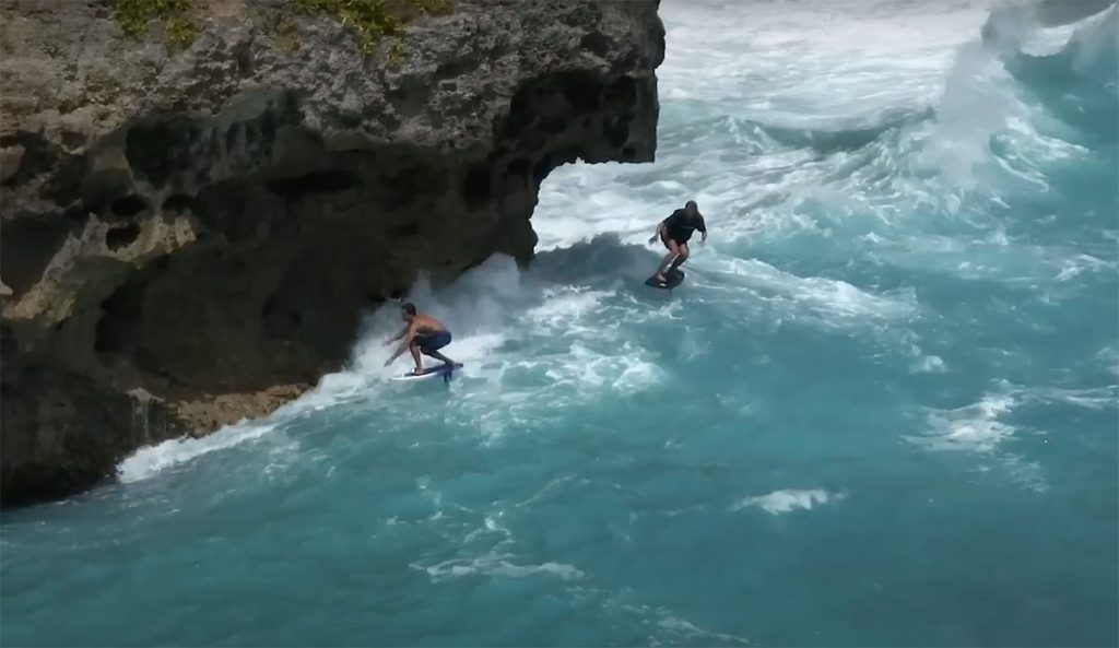 Kai Lenny surfing at Uluwatu