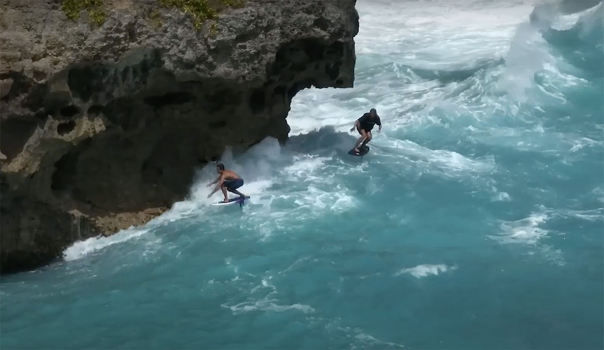 Kai Lenny surfing at Uluwatu