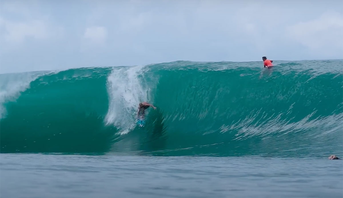 Nate Behl surfing in Indonesia
