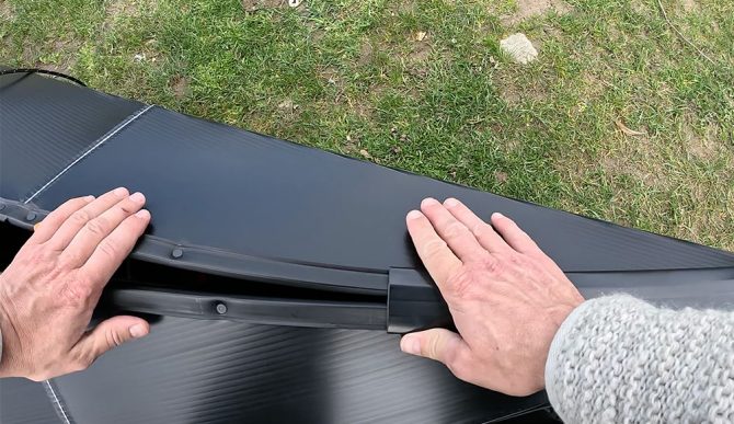 using the zipper enclosures to seal the oru kayak beach lt sport