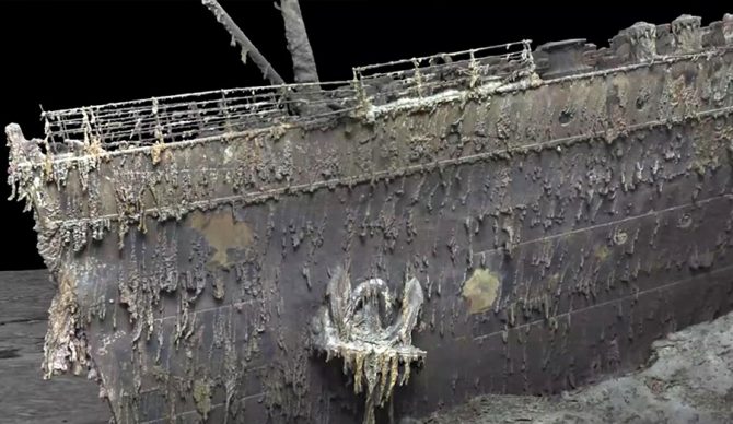 a 3D rendering of the Titanic