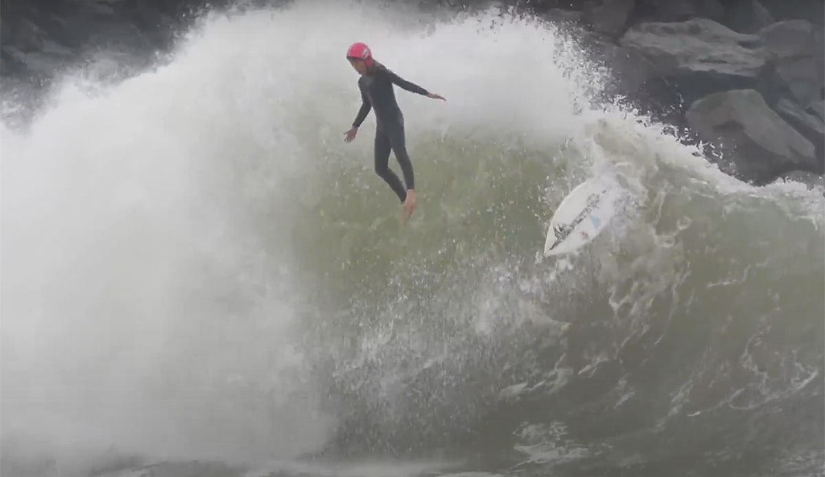 Wedge surfers