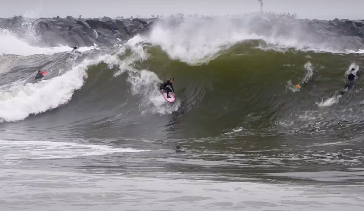 the wedge surfing