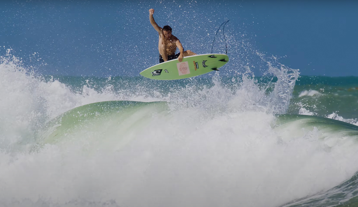 Ian Crane goes airborne.