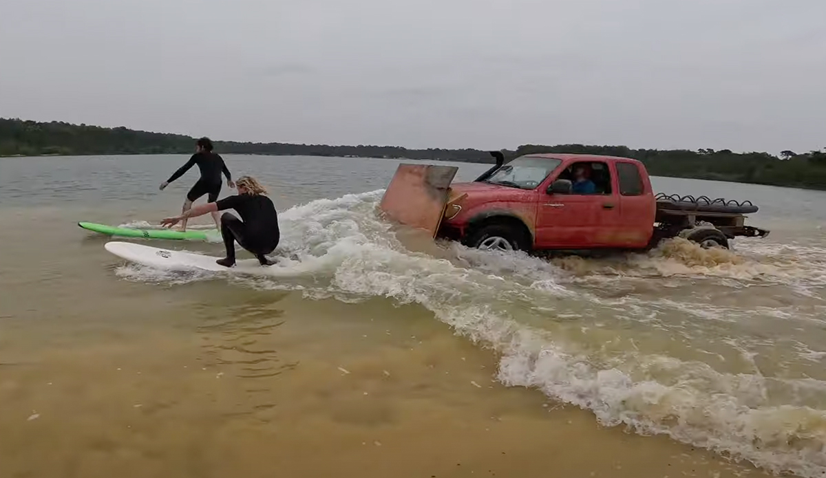 Ben Gravy rides his own man-made wave.