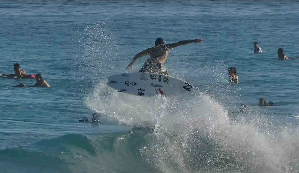 Italo Ferreira on a lay day at the Vivo Rio Pro.