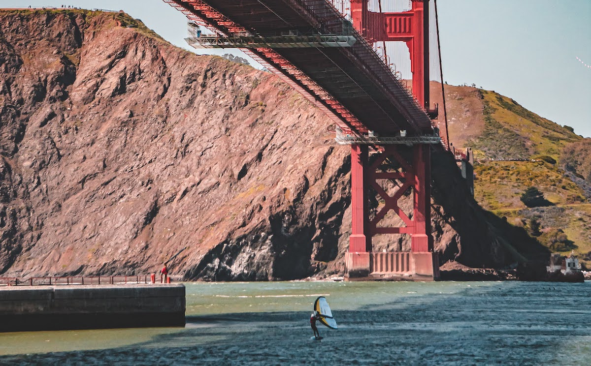 Winging under the Golden Gate Bridge