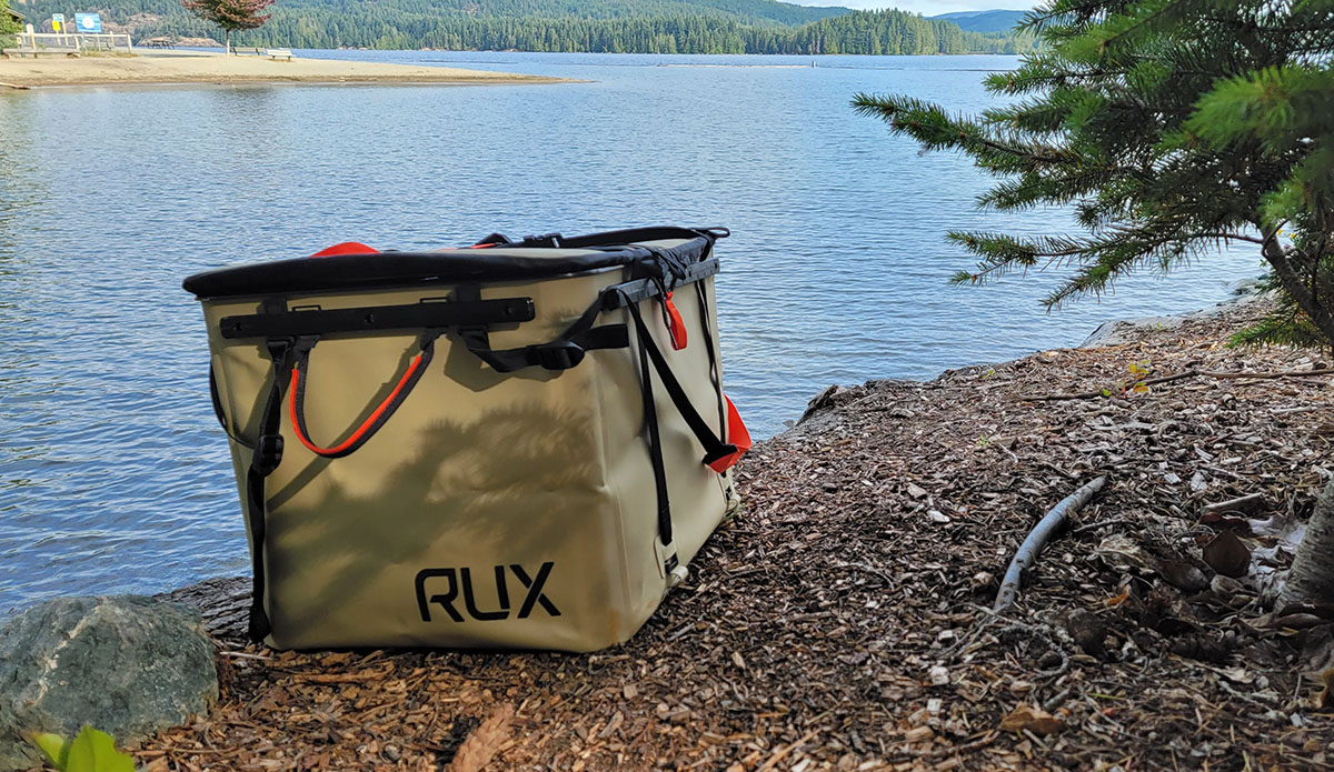 The RUX storage system next to a lake