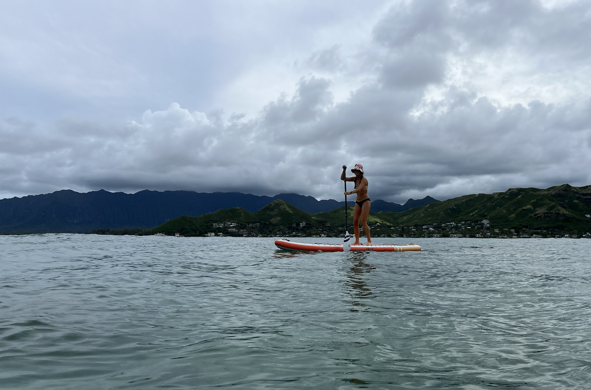 The Explorer Pro inflatable hardboard in SUP mode