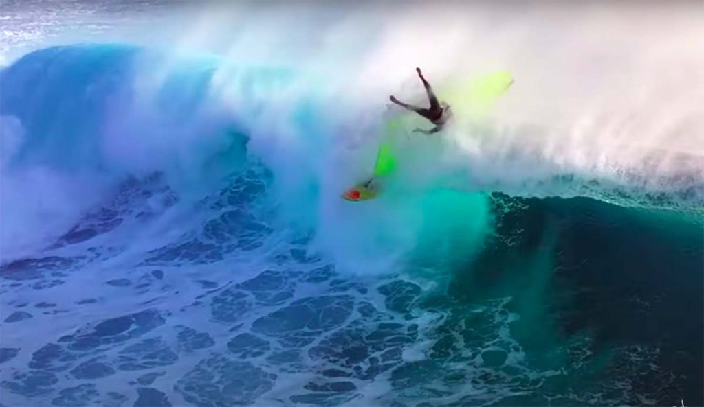 Drone Captures Footage of Windsurfer Taking Hellacious Wipeout at Cloudbreak