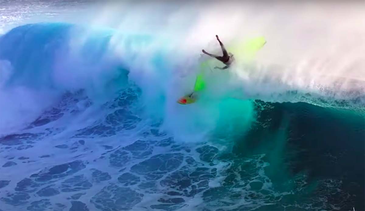 Drone Captures Footage of Windsurfer Taking Hellacious Wipeout at Cloudbreak