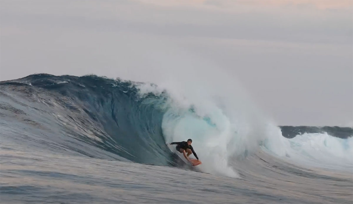 Mark Healey surfing in Fiji