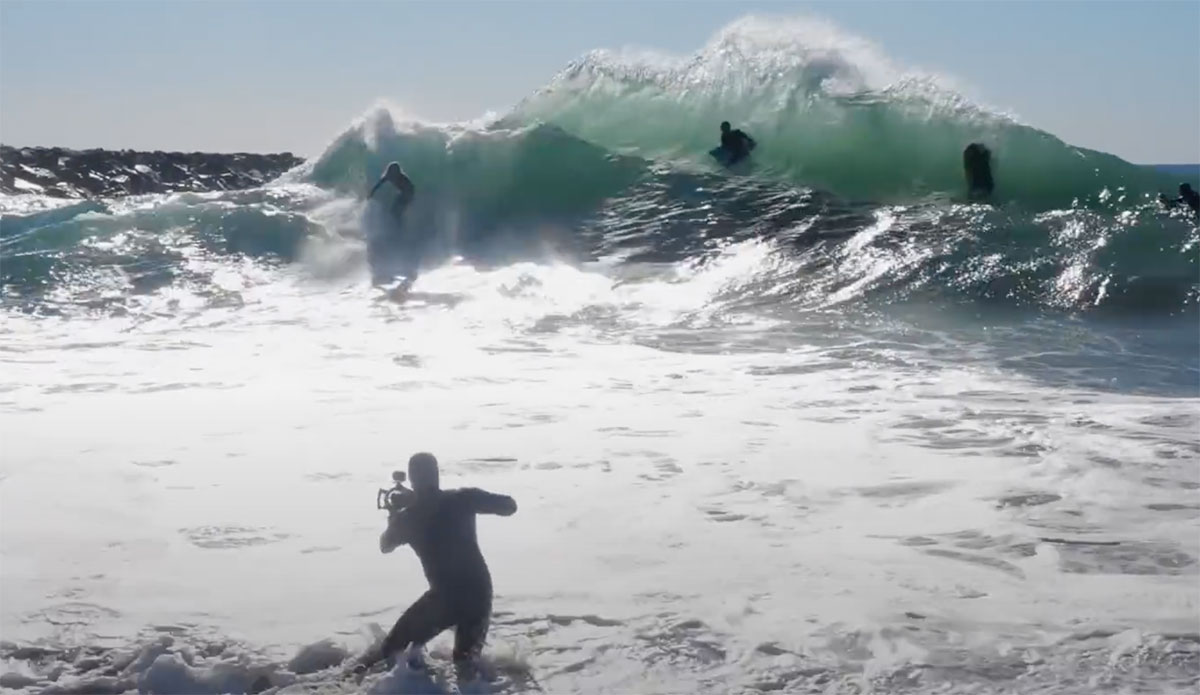 surfing at the Wedge