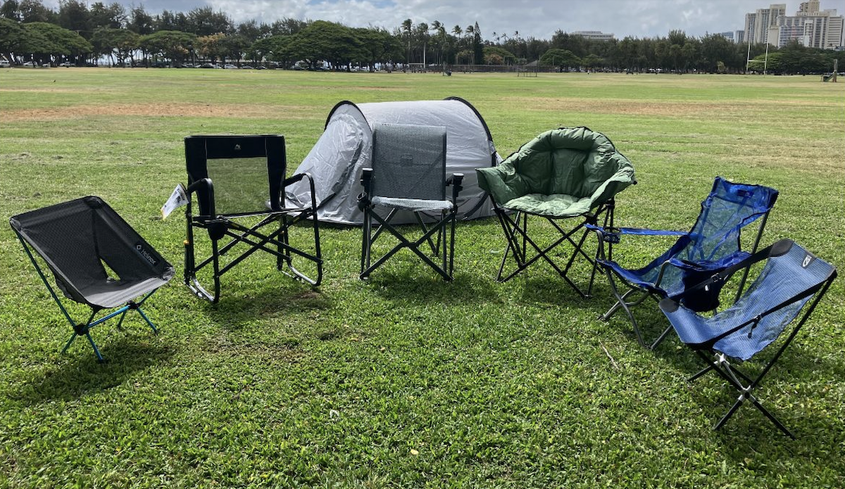 Camping Chairs Lined Up