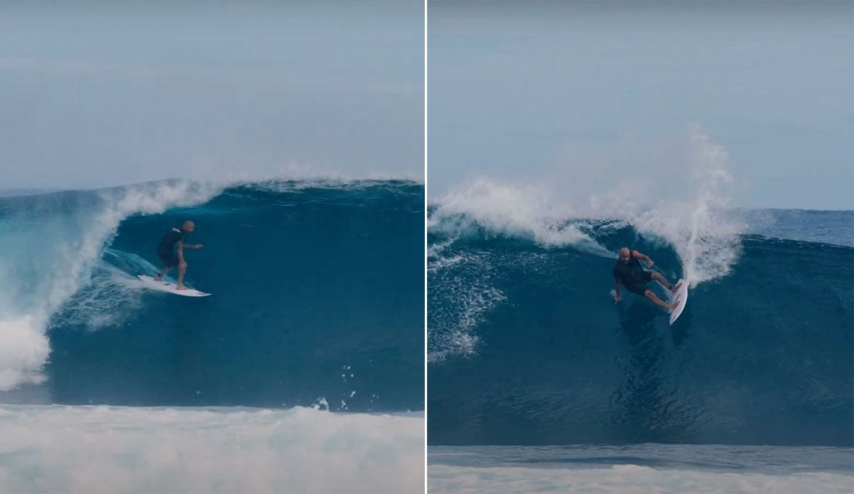 Bobby Martinez surfing Cloudbreak