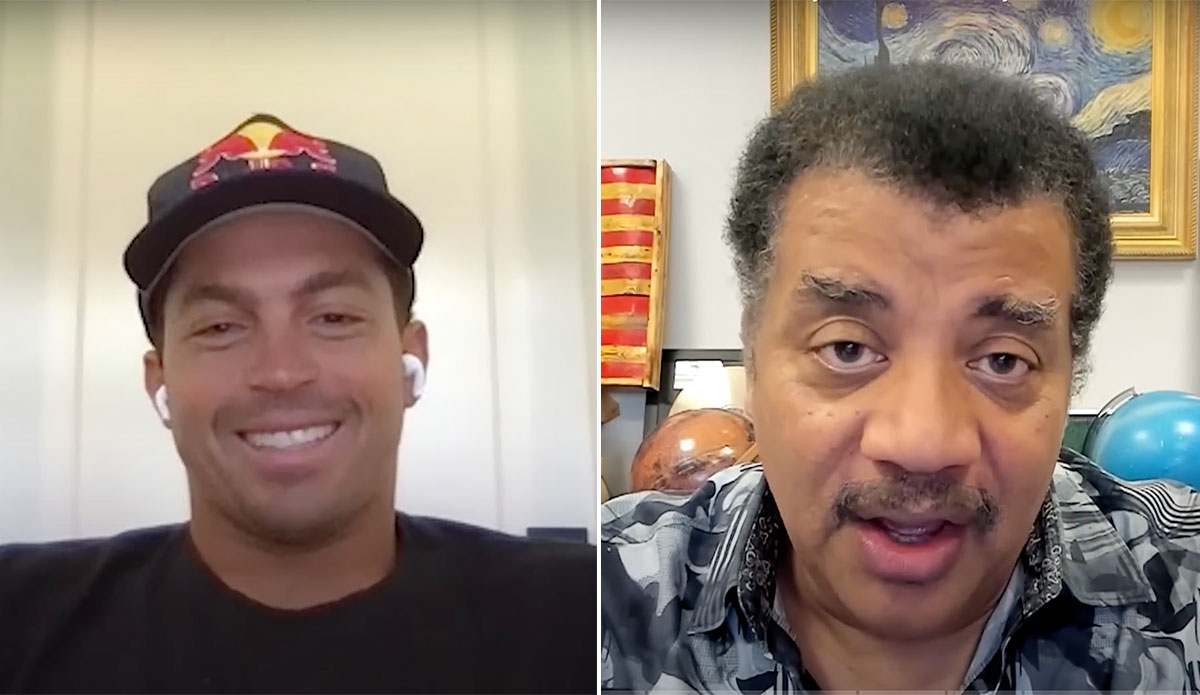 Kai Lenny and Neil deGrasse Tyson