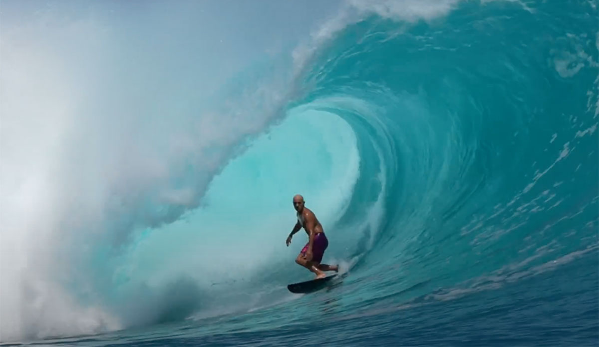 Kelly Slater surfing Kandui