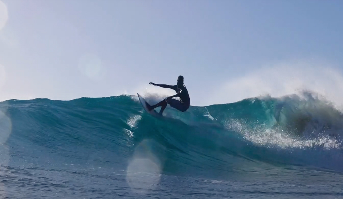 A local surfer in Mozambique.