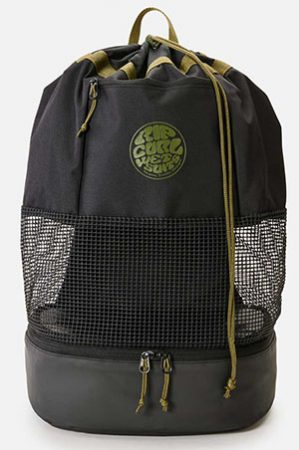 a product shot against a white background of the rip curl surf series 50l burrito pack for our review of the best beach bags.