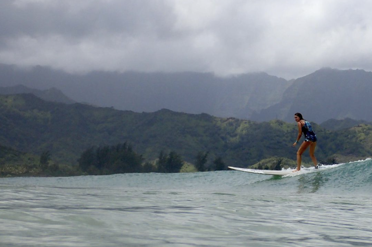surfing Kauai