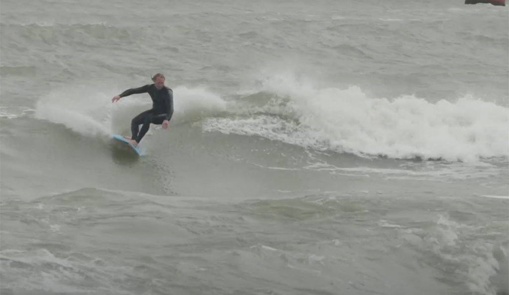 Ben Gravy surfing the Netherlands