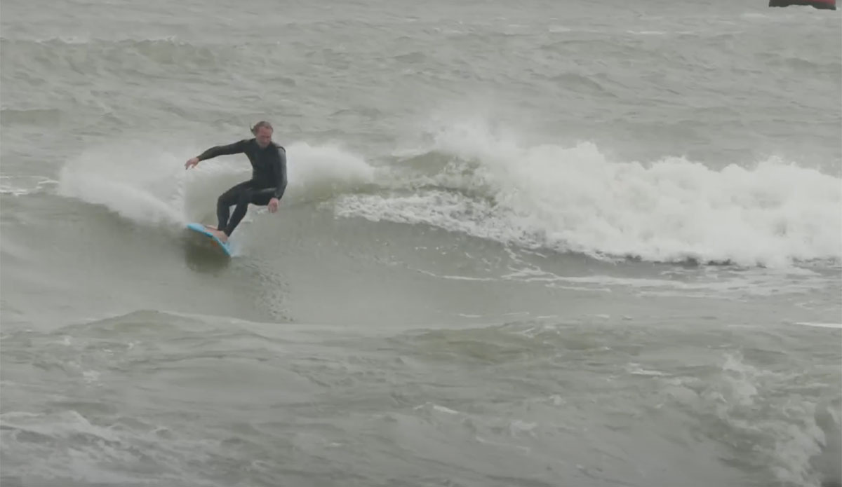 Ben Gravy surfing the Netherlands