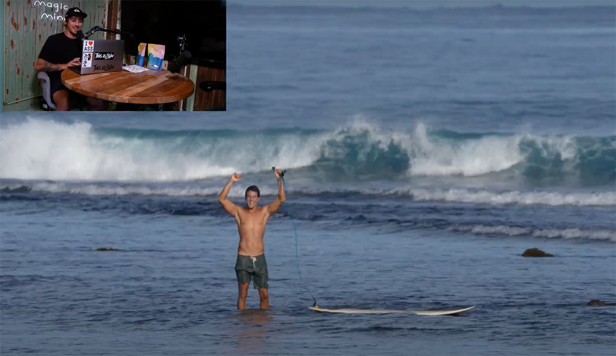 Koa Rothman surfing caught inside