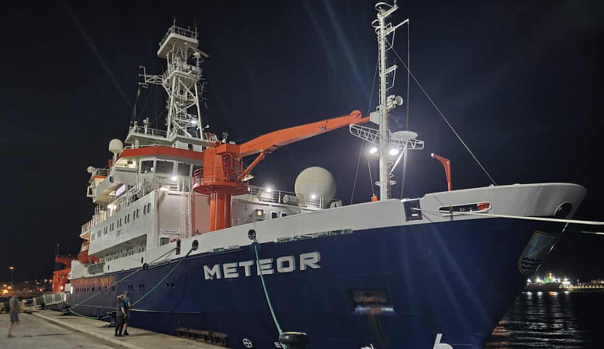 The Meteor, a ship that found three underwater volcanoes and a sunken ship.