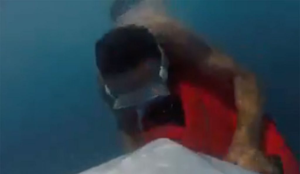 sea scooter surfer collision