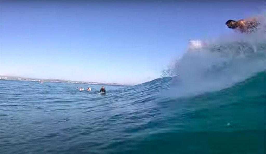 POV Footage Shows There's Always a Terrifying Drop-in Lurking at Snapper Rocks