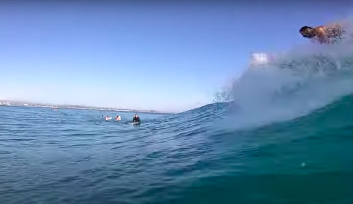 POV Footage Shows There's Always a Terrifying Drop-in Lurking at Snapper Rocks
