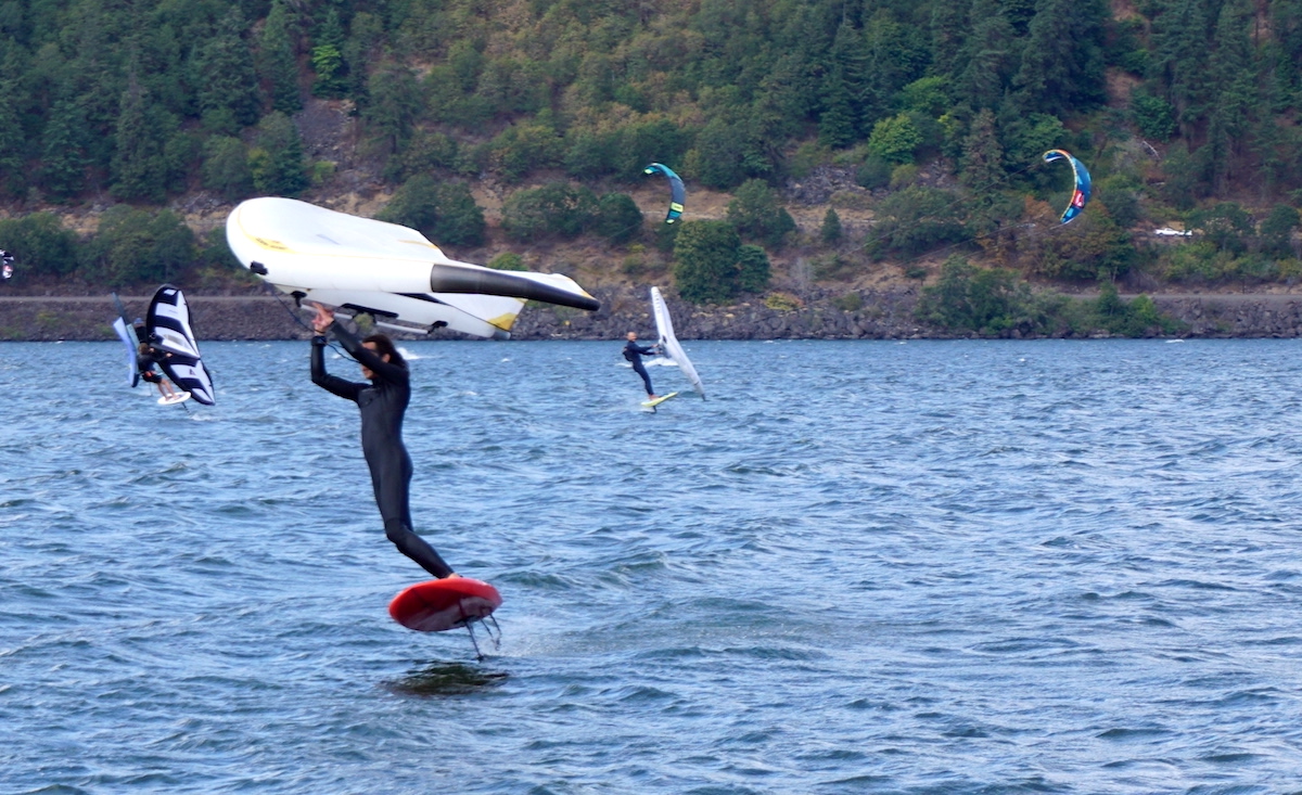 Ocean Rodeo Gen2 Glide wing foiling at the AWSI expo