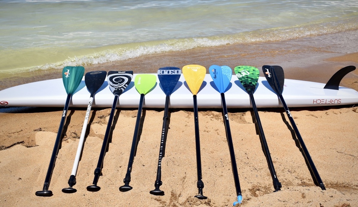 SUP Paddles on SUP board
