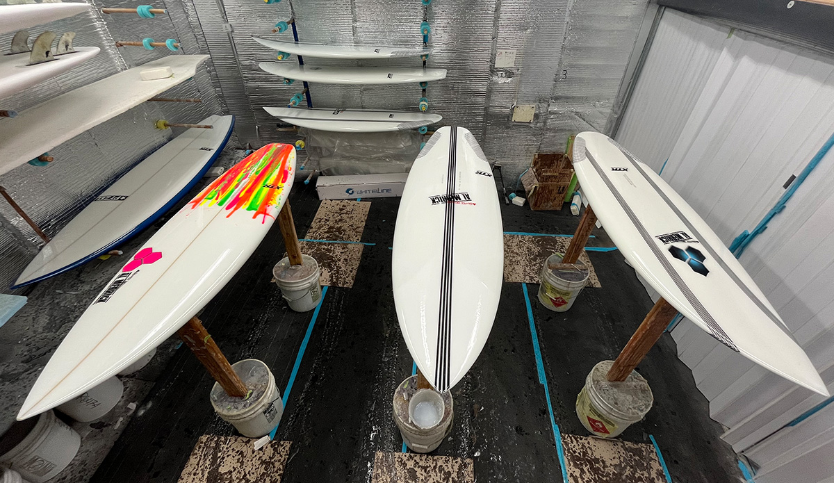 New CI boards being shaped in the XTR factory. Photo: XTR