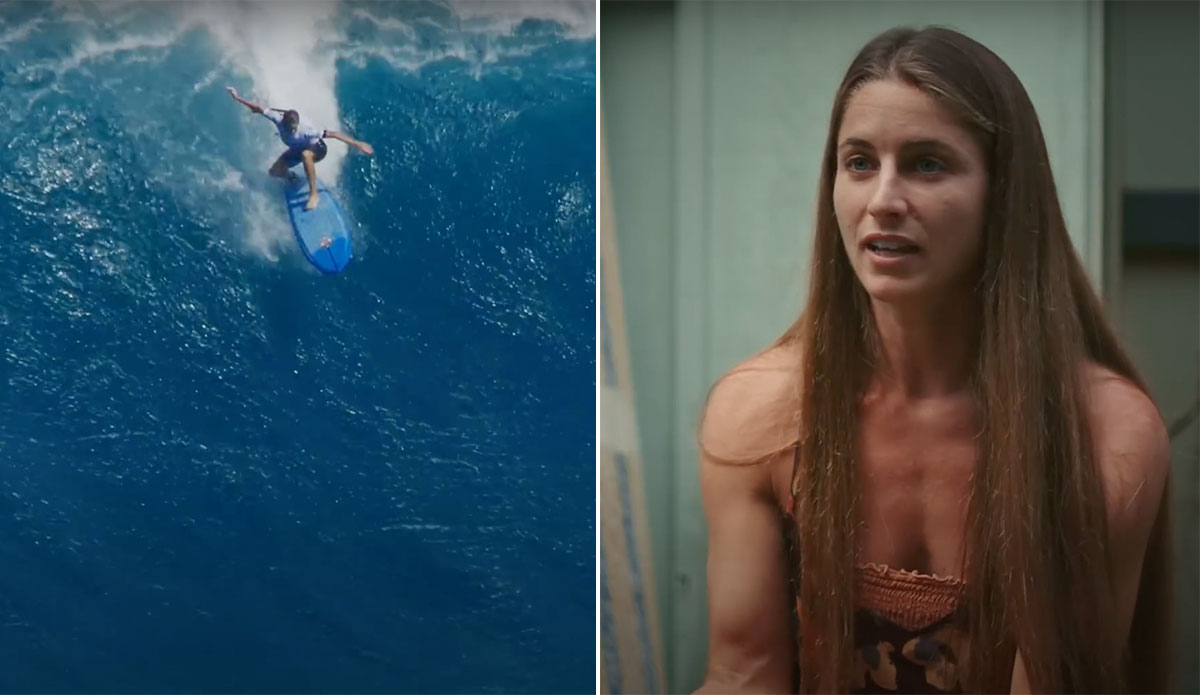 Emi Erickson surfing