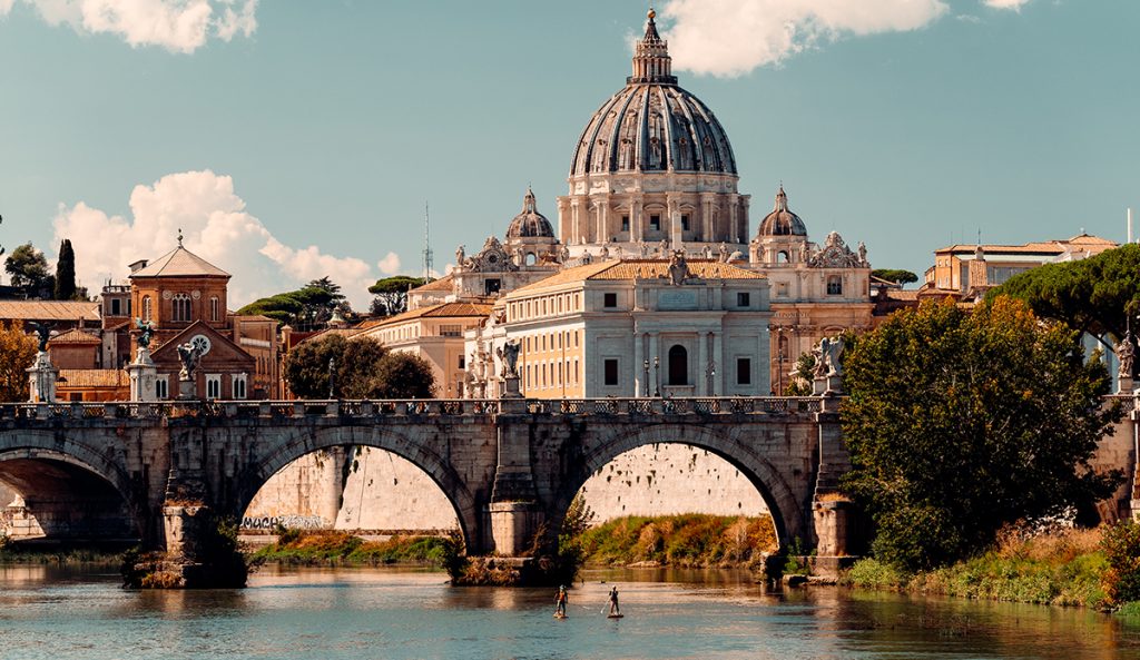 Italian surfer Roby D'Amico SUP'd from the source of the river Tiber, through Rome, to the Mediterranean, to source the pollutants of his local surfbreaks.