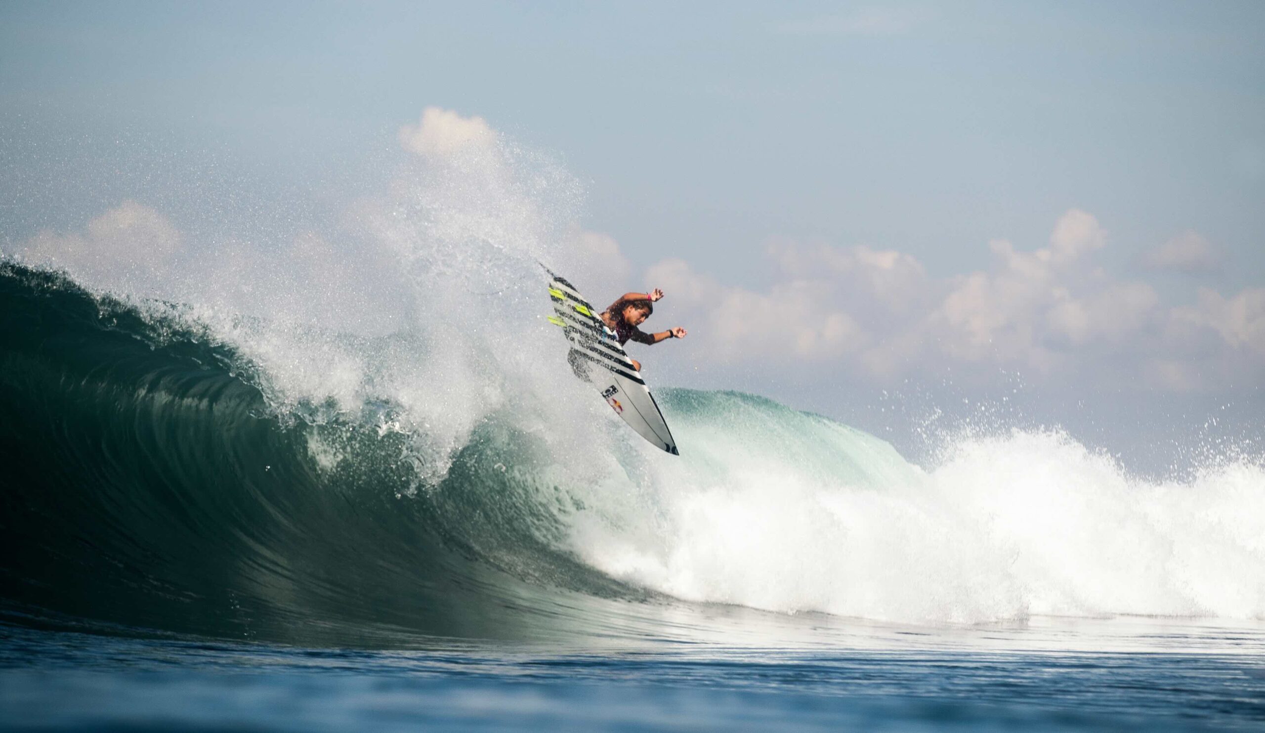 BALI, INDONESIA - MAY 17: Eli Hanneman of Hawaii places third in the final of the Red Bull Airborne at the 2019 Corona Bali Protected at Keramas on May 17, 2019 in Bali, Indonesia. (Photo by Matt Dunbar/WSL via Getty Images)
