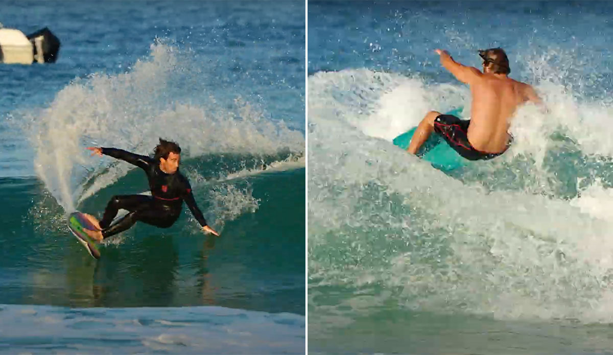 Clay Marzo and Mason Ho in France