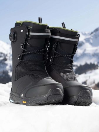 The k2 waive splitboard boots displayed in the mountains