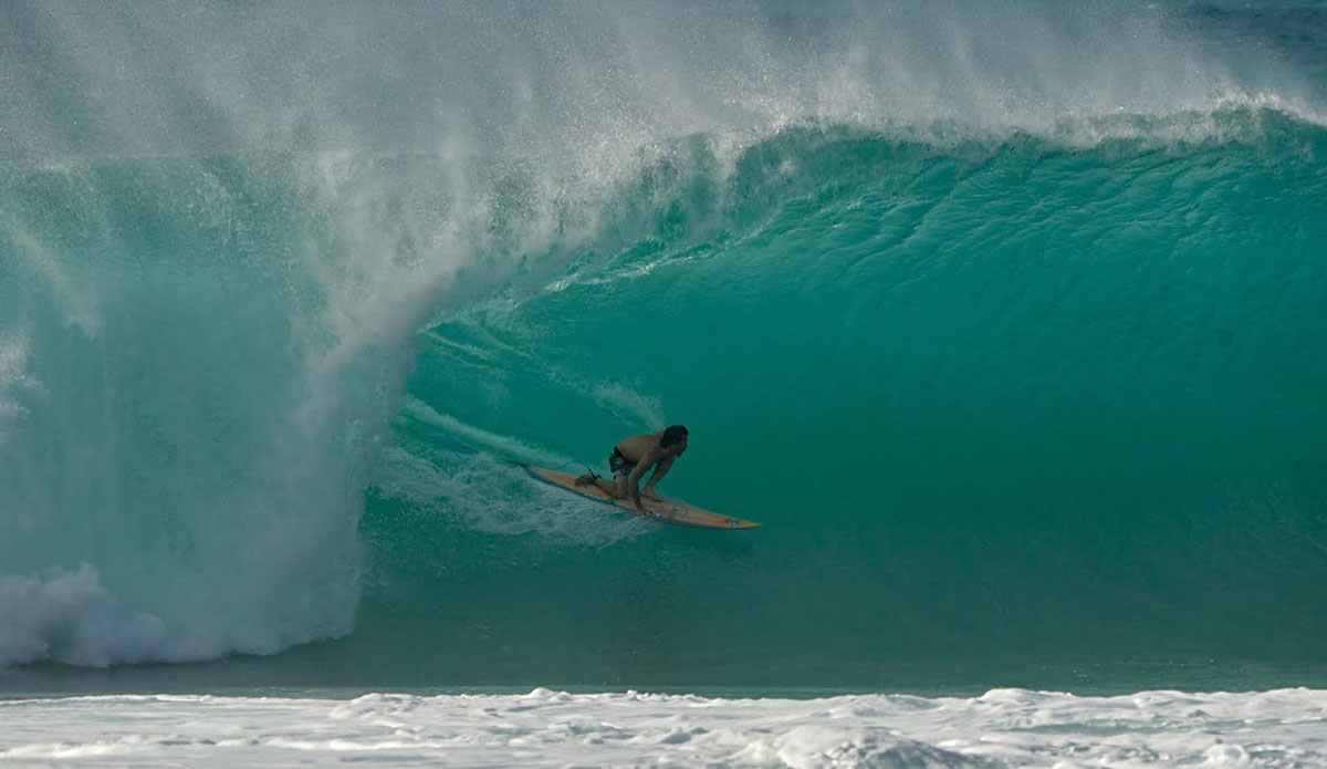 Mason Ho surfing Pipeline