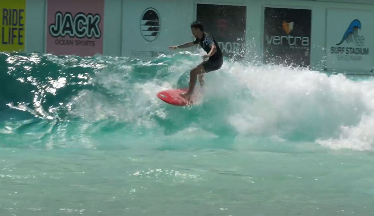 Max Holloway surfing in Japan