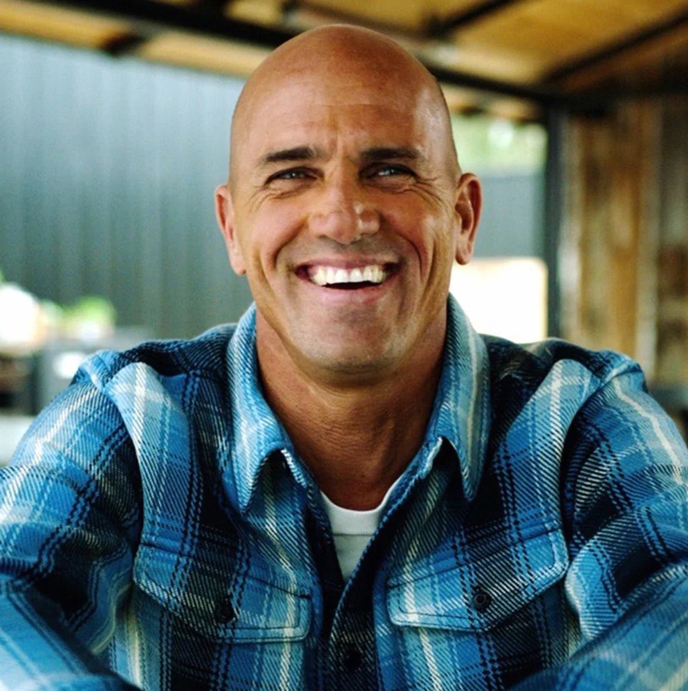 Kelly Slater wears the Outerknown Blanket Shirt