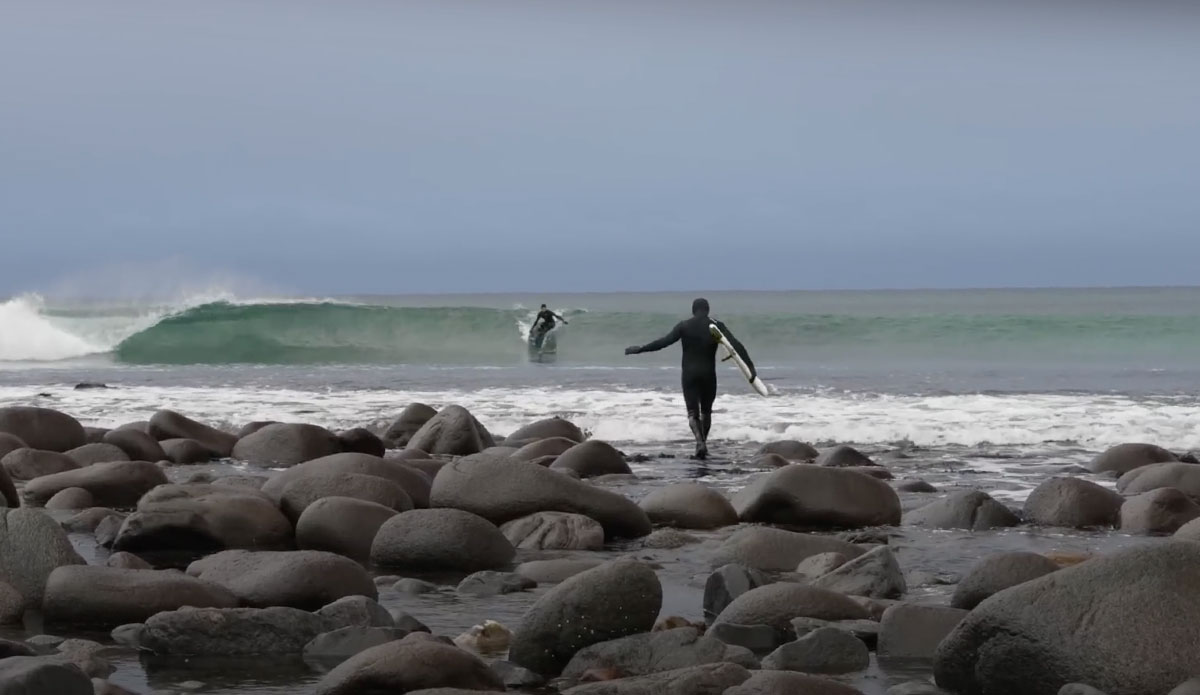 Ben Gravy surfing Norway