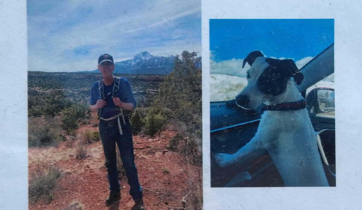 Richard Moore and Finney the Jack Russell terrier