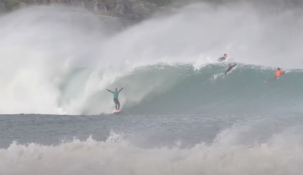 Surfing at Mundaka