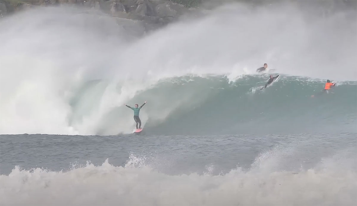 Surfing at Mundaka