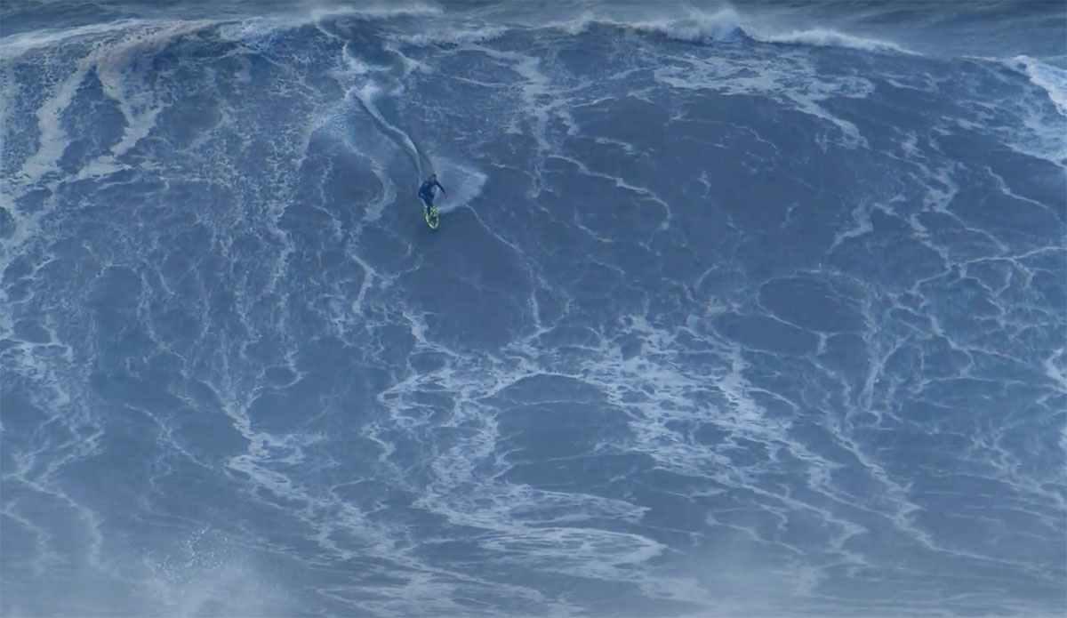 Sebastian Steudtner surfing Nazare
