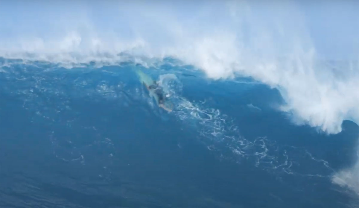 Ben Gravy surfing Waimea Bay